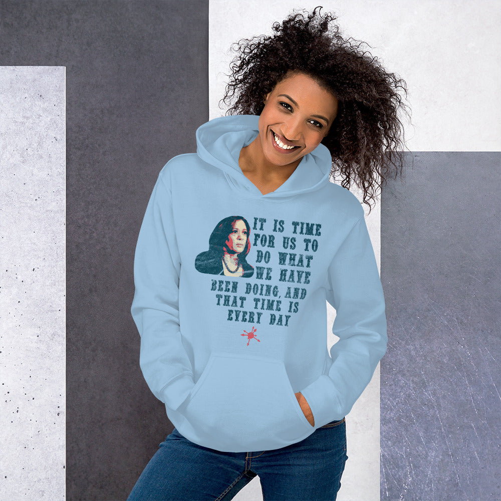 "It Is Time" Kamala Quote Unisex Hoodie