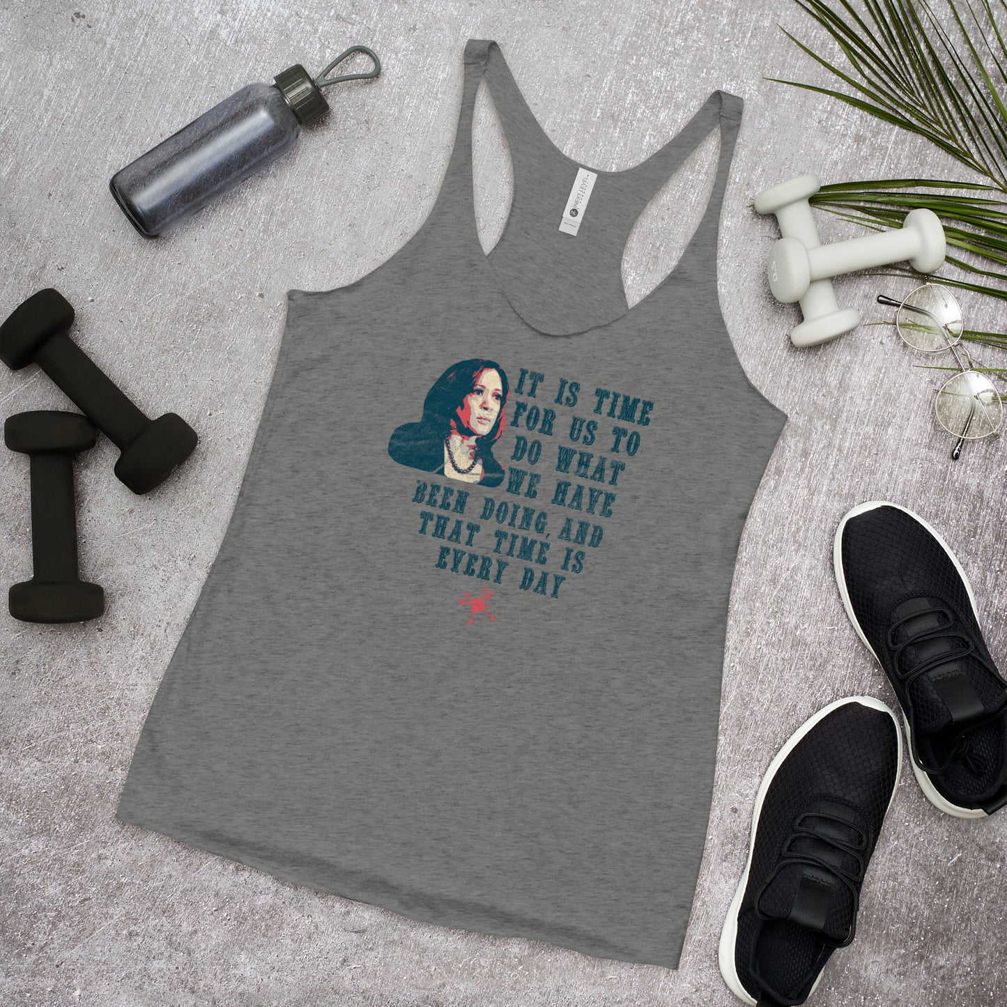 "It Is Time" Kamala Quote Women's Racerback Tank